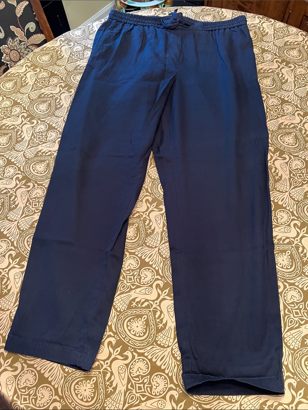 Talbots Navy Drawstring Pull-On Pants